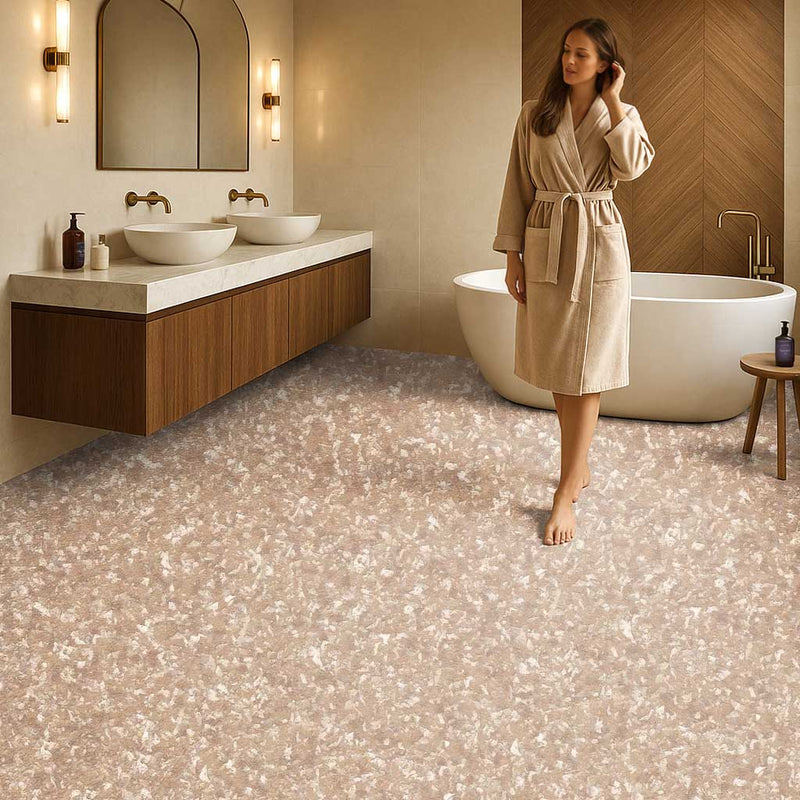Omnaflor Vinyl Safety Flooring – Earthstone, Adhered Install, PUR Finish