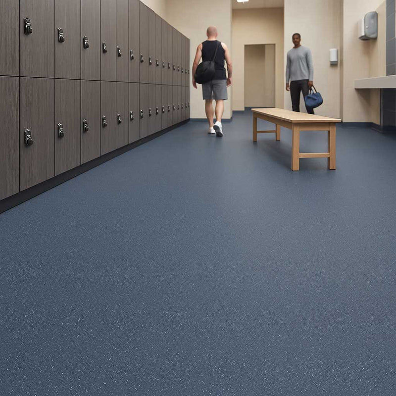 Omnaflor Vinyl Sheet Flooring - Midnight Blue, Durable PUR Finish