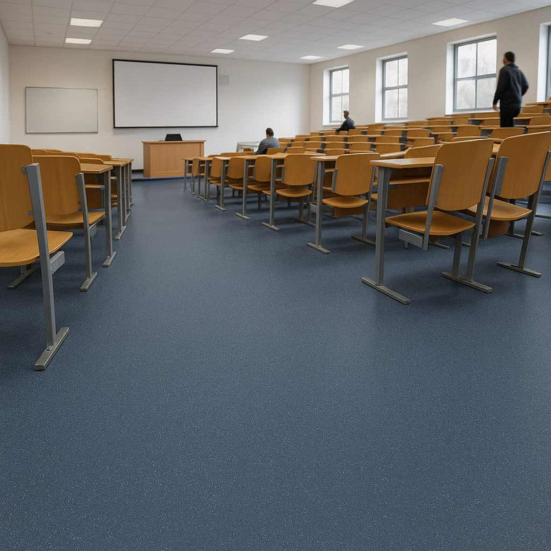 Omnaflor Vinyl Sheet Flooring - Midnight Blue, Durable PUR Finish