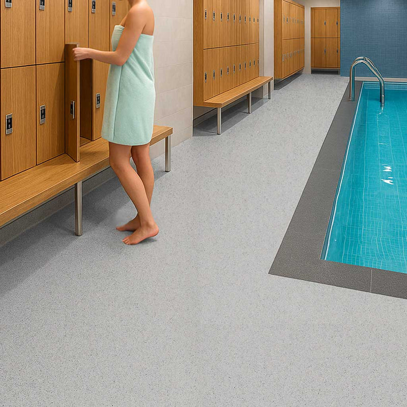 Omnaflor Vinyl Sheet Flooring – Cool Pebble, PUR Finish, 