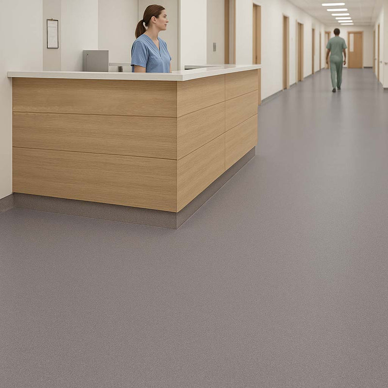 Omnaflor Vinyl Sheet Flooring – Pebble Shore, PUR Finish
