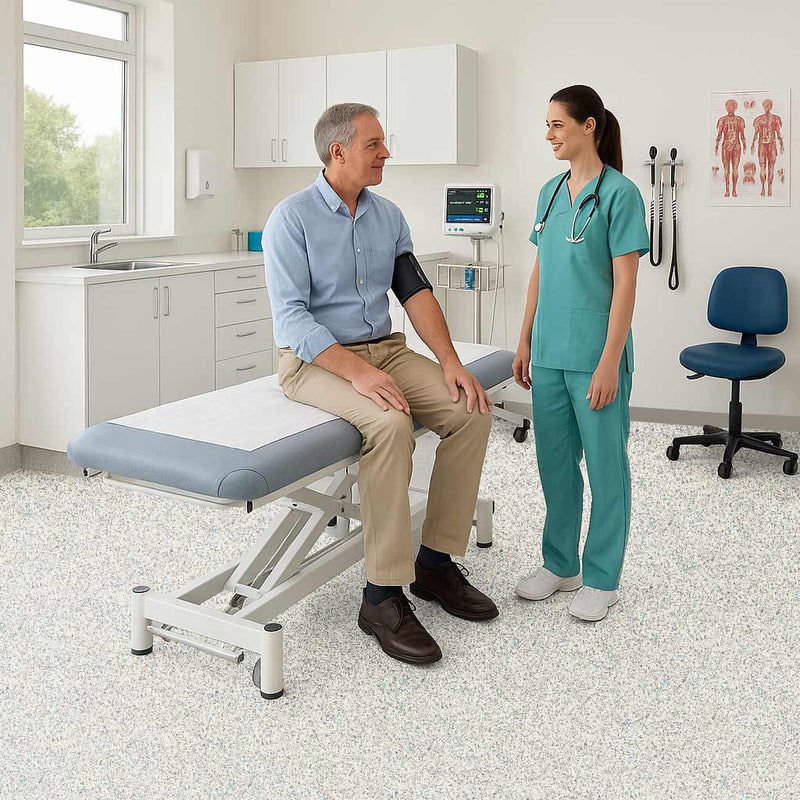 Omnaflor Vinyl Sheet Flooring – Snowstorm, Adhered, PUR Finish