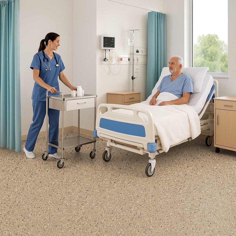 Omnaflor Vinyl Sheet Flooring – Toffee, PUR Finish, Adhered