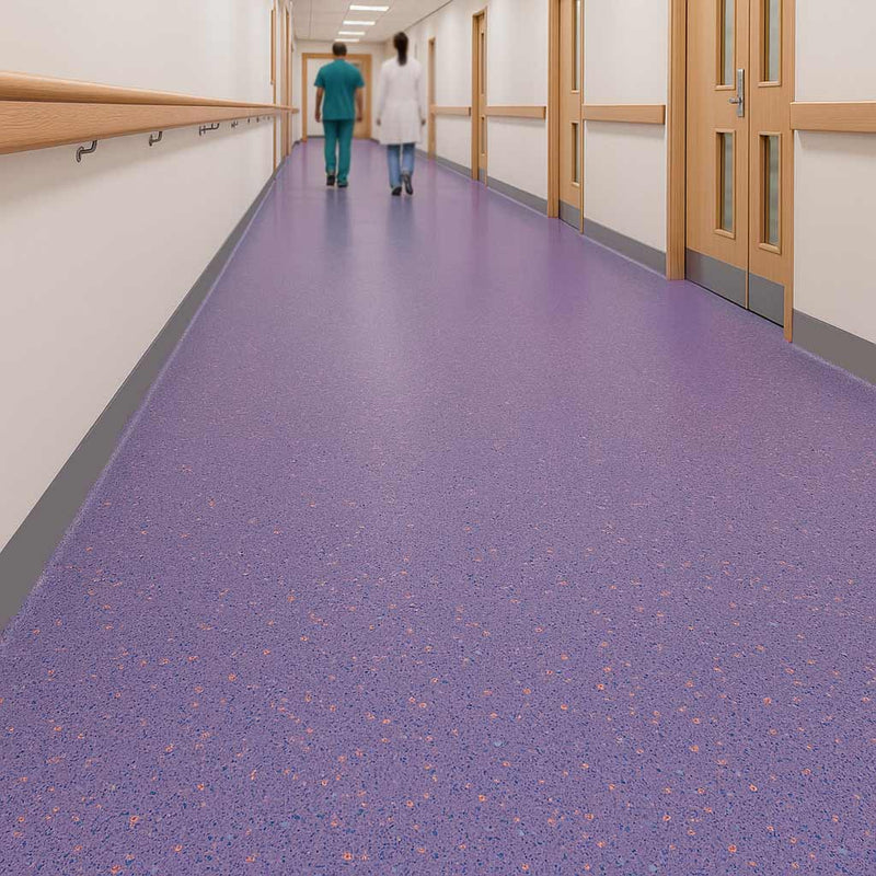 Omnaflor Vinyl Sheet – PUR Finish, Space Mauve, Adhered