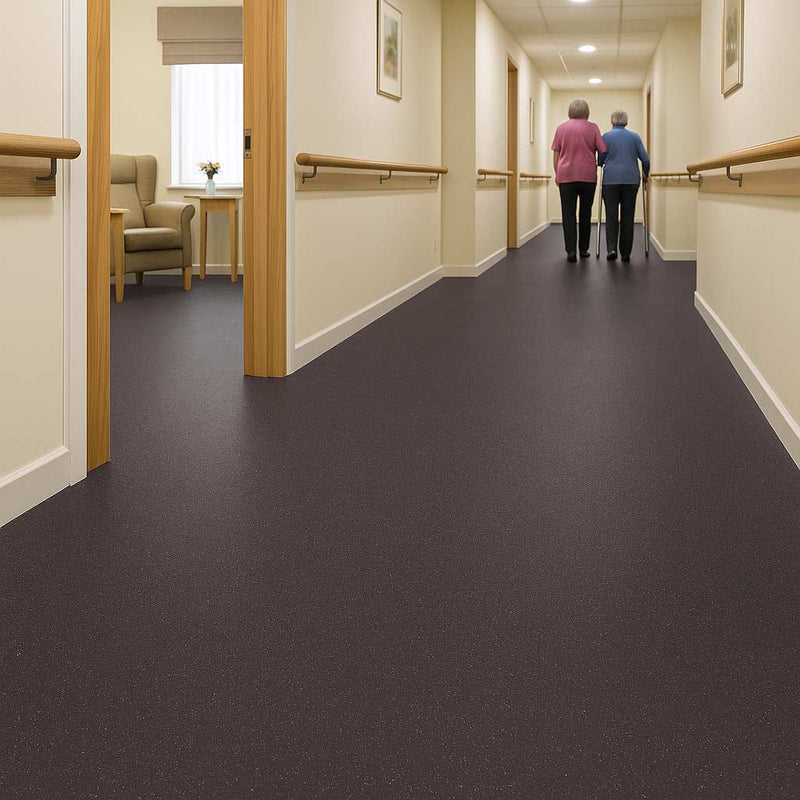 Omnaflor Vinyl Sheet – Rich Black, Durable PUR Finish
