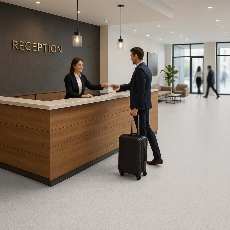 Omnaflor vinyl_safety_Flooring_Rock_Salt_Durable_PUR_Finish