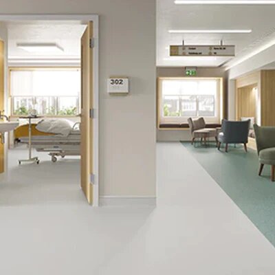 Polysafe Verona Pur Part 2 Pure Colours Azure Vinyl Safety Flooring Roll