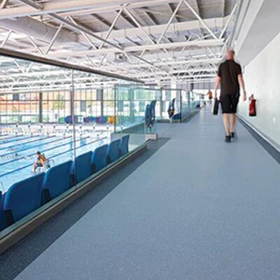 Polysafe Verona Pur part 1 Original Blue Lagoon Vinyl Safety Flooring Roll