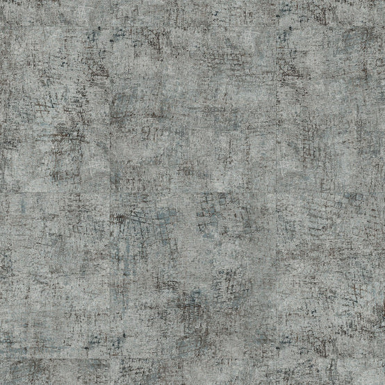 Saga² Rough Textile Grey Multi Layered Vinyl Tile For High Traffic Areas