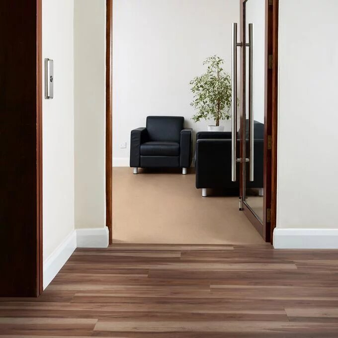 Affinity255 PUR Smoked Walnut Plank Heavy Commercial Interiors & Residential Areas