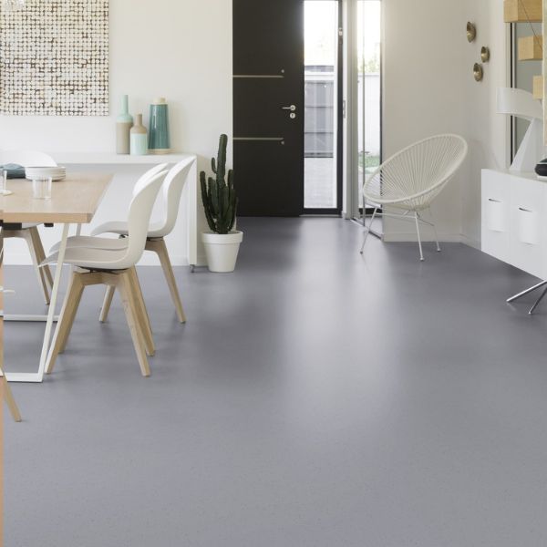 Gerflor Mipolam Planet Sideral Grey Stain Resistant Homogeneous Vinyl Safety Flooring Roll