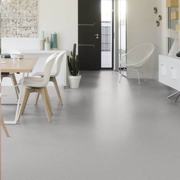 Gerflor Mipolam Planet Atlantic Grey Stain Resistant Homogeneous Vinyl Safety Flooring Roll