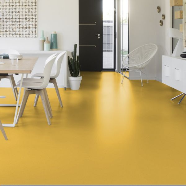 Gerflor Mipolam Planet Sunflower Stain Resistant Homogeneous Vinyl Safety Flooring Roll