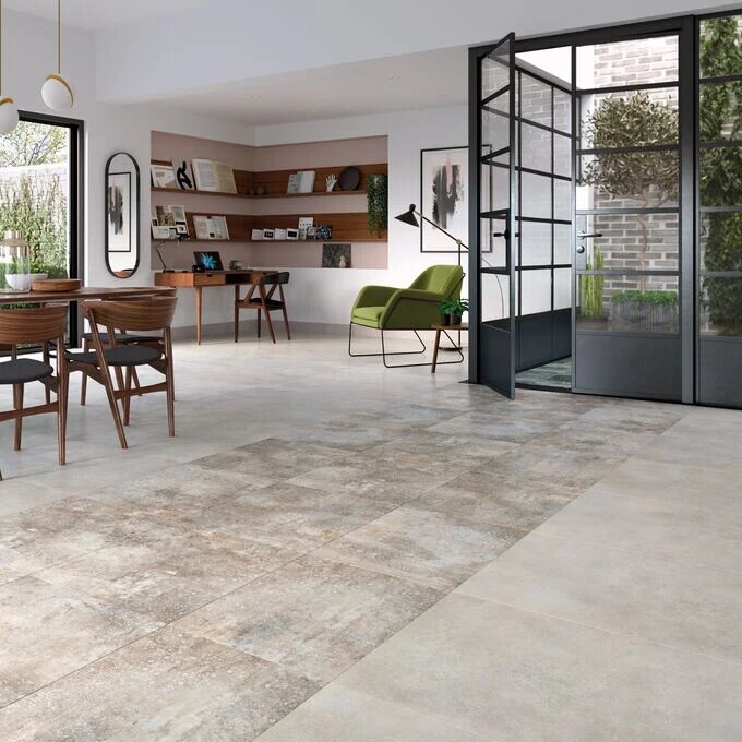 Expona Design Pur Wet Cement Luxury Vinyl Tile For Heavy Commercial & Residential Areas