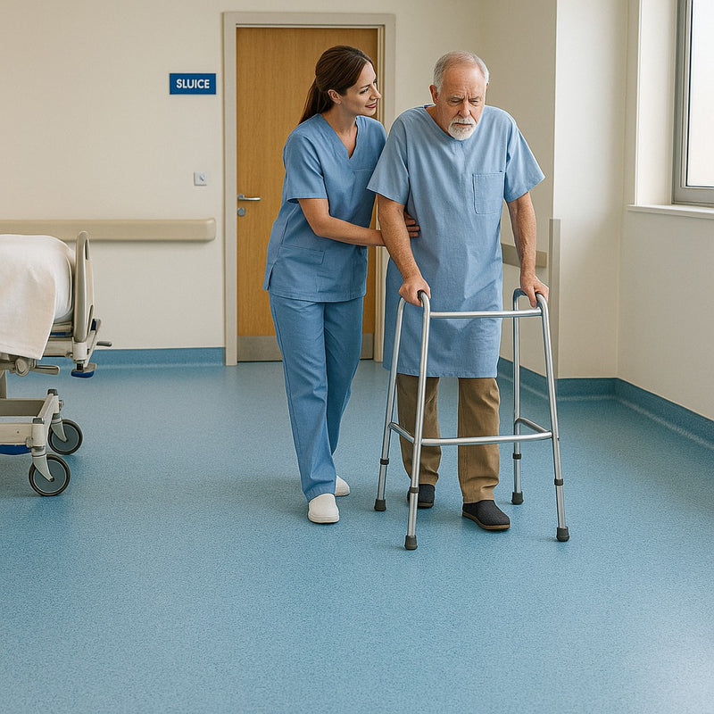 Polysafe Vinyl Safety Flooring – Cool Aqua, Slip Resistant