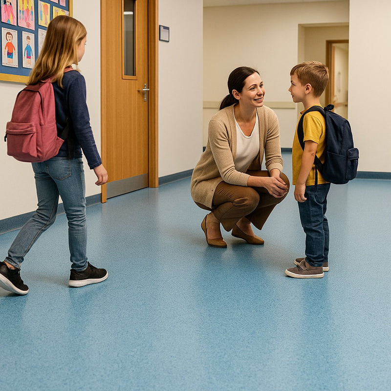 Polysafe Vinyl Safety Flooring – Cool Aqua, Slip Resistant