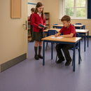 Polysafe Vinyl Sheet Flooring – Slip Resistant, Lilac Blue