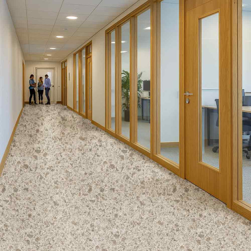 Zyrphan Floctave Flooring Roll – Brass, Low Slip, Acoustic Comfort