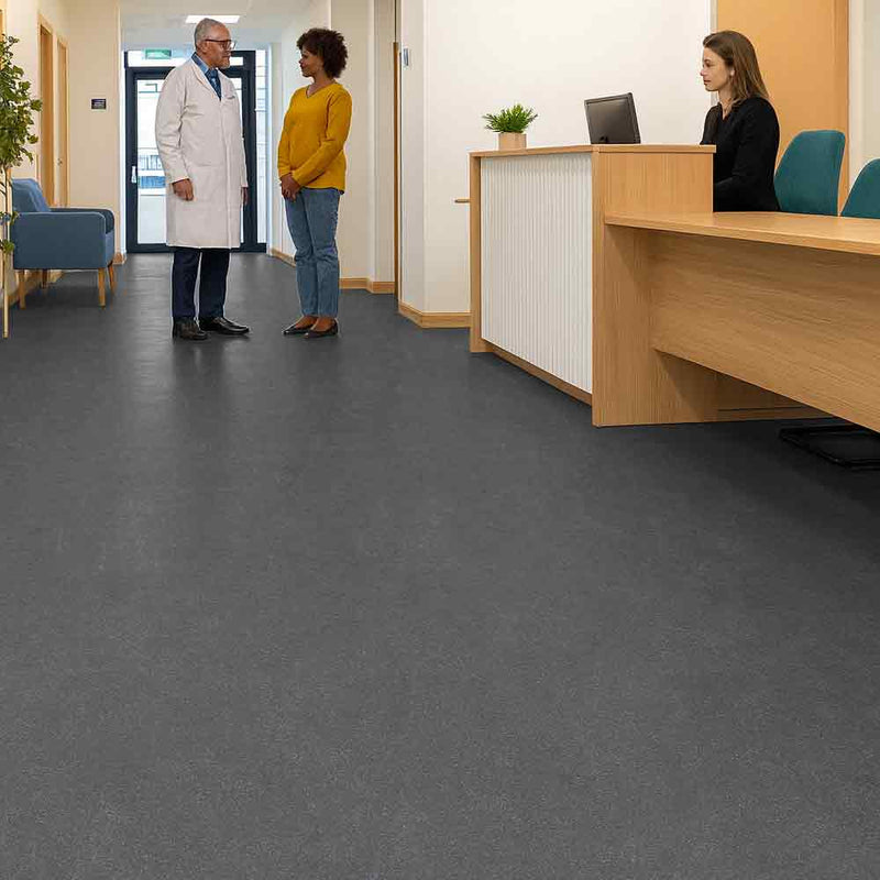 Zyrphan Floctave Flooring Roll, Club, Low-Slip, 2.85 mm, 15 dB