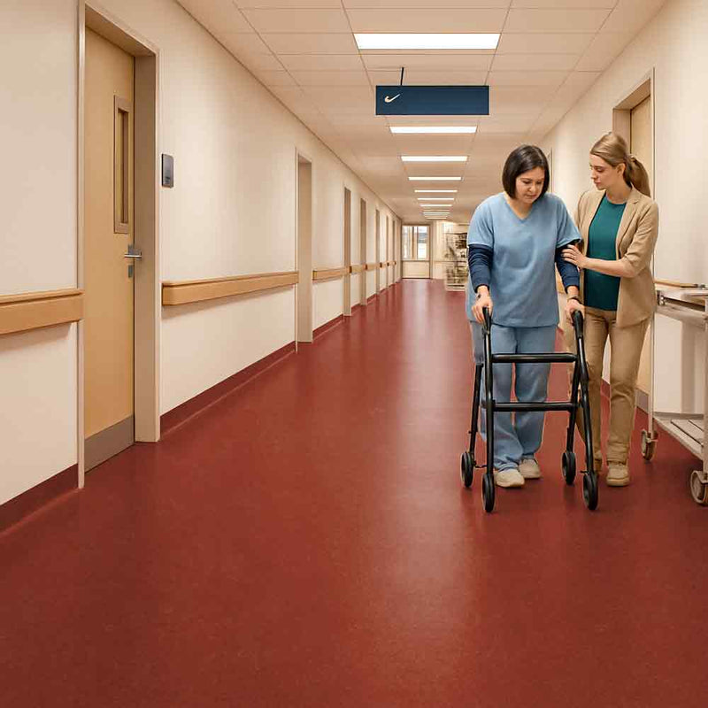 Zyrphan Floctave Flooring Roll – Flamenco, 2.85 mm, Low Slip, 15‑Yr Life