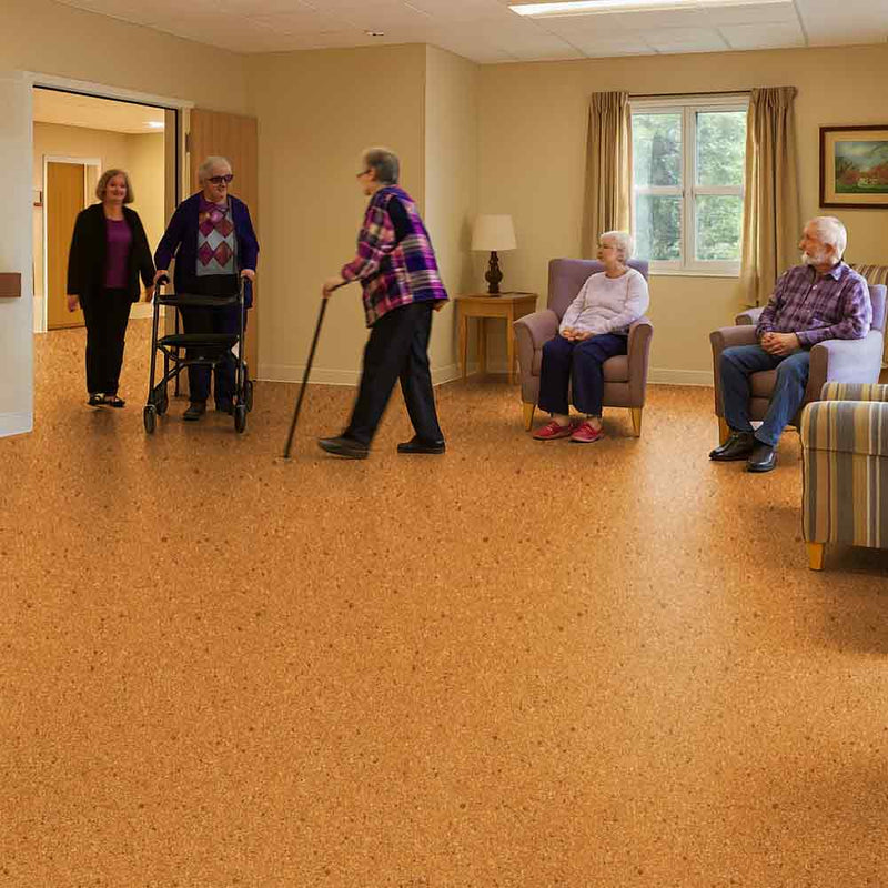 Zyrphan Floctave Roll Flooring – Bongo, Low-Slip, 15 dB Insulation
