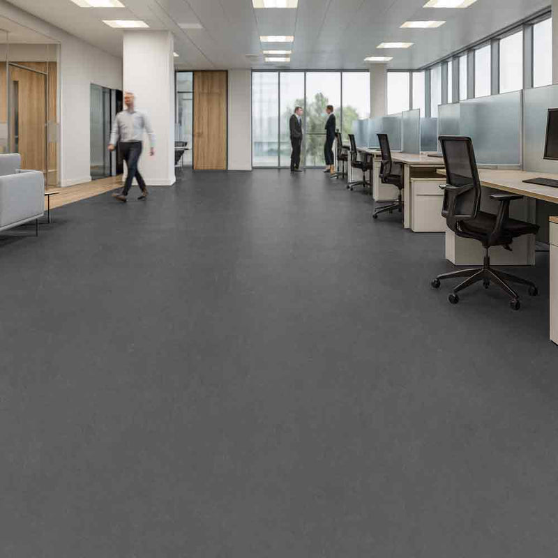 Zyrphan Florvantis Elephant Grey Flooring Roll – Low Slip, Durable