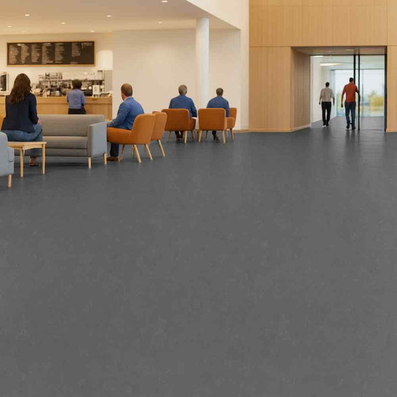 Zyrphan Florvantis Elephant Grey Flooring Roll – Low Slip, Durable