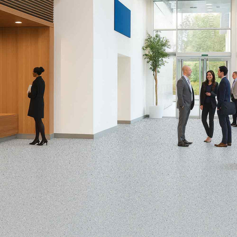 Zyrphan Florvantis Flooring Roll – Frosted Glass, Low Slip, 15-Year Life