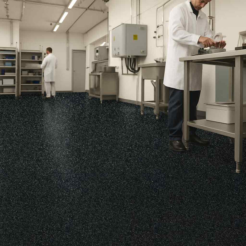 Zyrphan Gripfirmo Flooring Roll – Black, Slip-Resistant, 2mm Vinyl