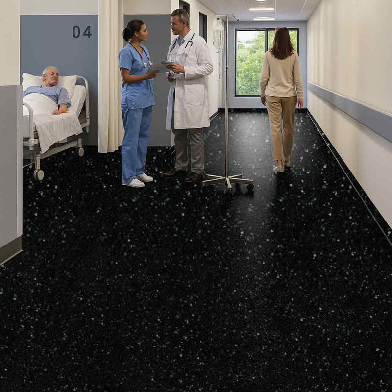 Zyrphan Gripfirmo Safety Flooring Roll – Coal, 2mm, 15-Year Life