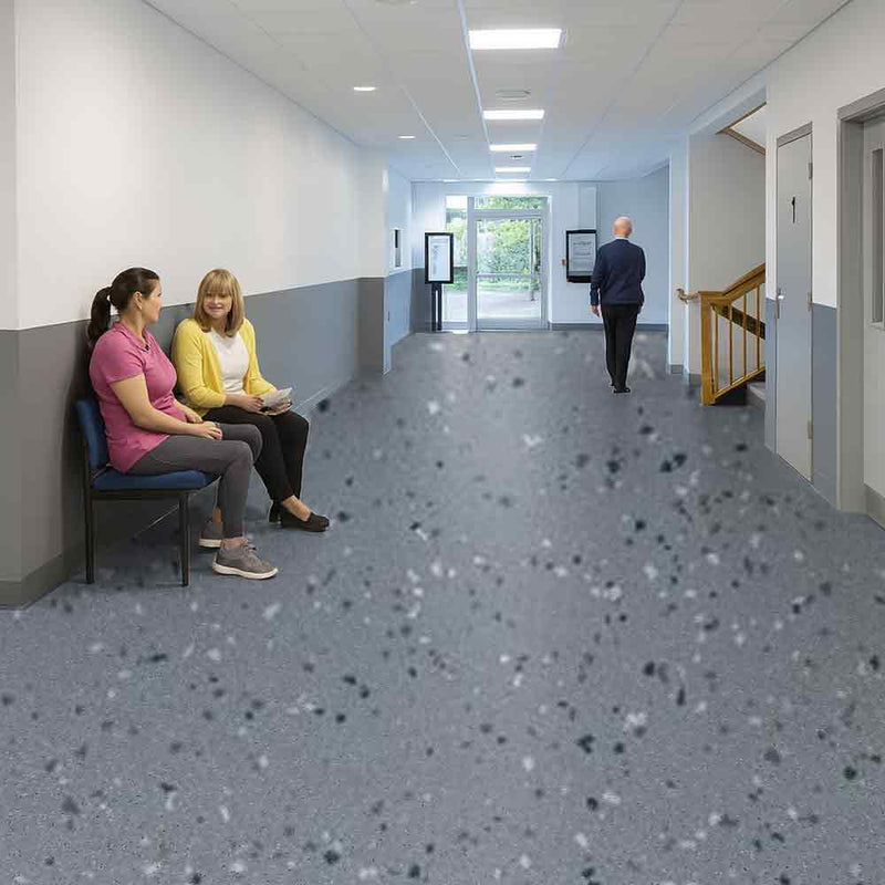 Zyrphan Gripfirmo Safety Flooring Roll – Rock, Slip-Resistant, 2mm