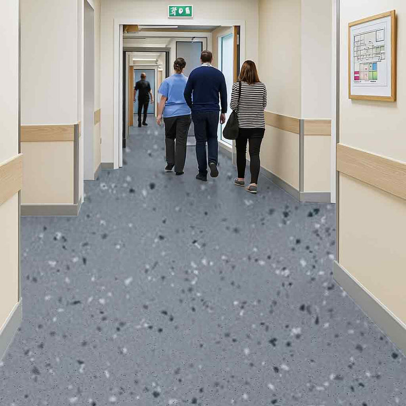 Zyrphan Gripfirmo Safety Flooring Roll – Rock, Slip-Resistant, 2mm