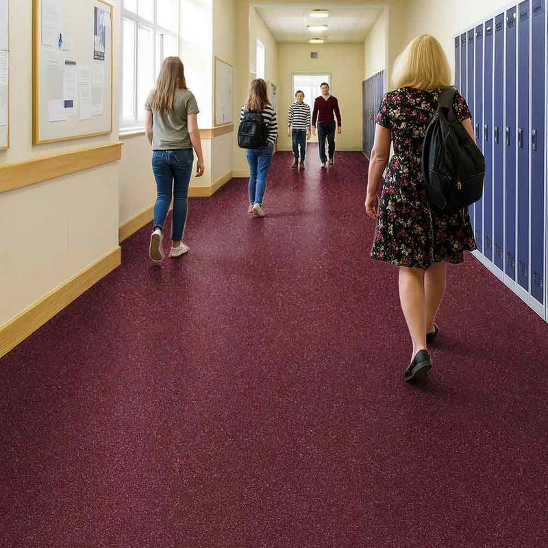 Zyrphan Gripfirmo Safety Vinyl Flooring Roll – Cherry, 2mm, 15-Year Life