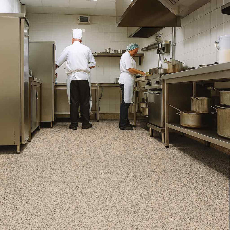 Zyrphan Stronexia Safety Vinyl Flooring Roll – 3mm, Oyster, 25-Year Life