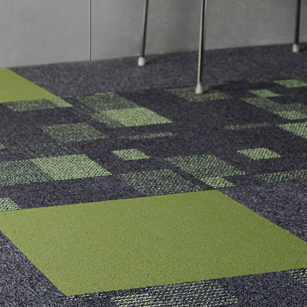 Streetwise Design Brights Green Tufted Textured Loop Pile Carpet Tile