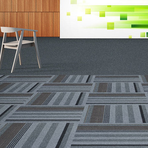 Gerflor SqMile Exec Stripes District Line Tufted Cut Pile Carpet Tile