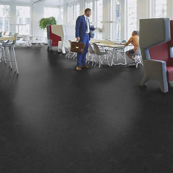 Forbo Marmoleum Solid Grey Dusk Anti Static Safety Flooring Roll