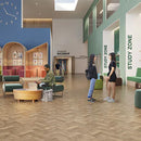 Polysafe Wood FX Safety Flooring, Slip-Resistant, Sun Bleached Oak