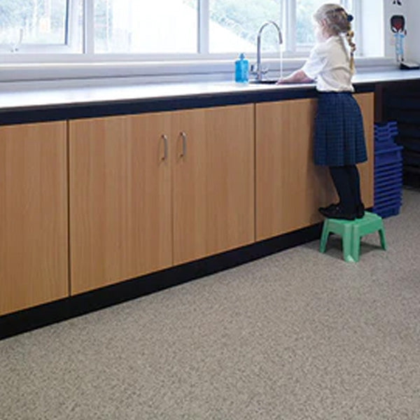 Polysafe Mosaic From Polyflor South Sea Slip-Resistant Vinyl Safety Flooring Roll For Wet Areas