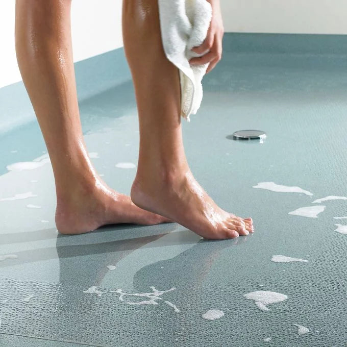 Polysafe Hydro Sheared Slate Slip-Resistant Vinyl Safety Flooring Roll