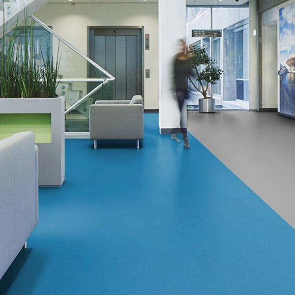 Forbo Marmoleum Solid Neptune Blue Anti Static Safety Flooring Roll