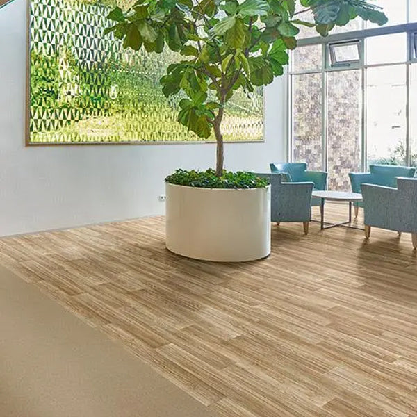 Forbo Sarlon 19 db Wood Light Hybrid Wood Concrete Acoustic Safety Flooring Roll