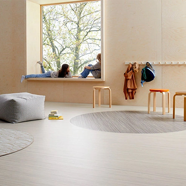 Forbo Marmoleum Linear Urban Silver Anti-Static Linoleum Sheet Safety Flooring Roll